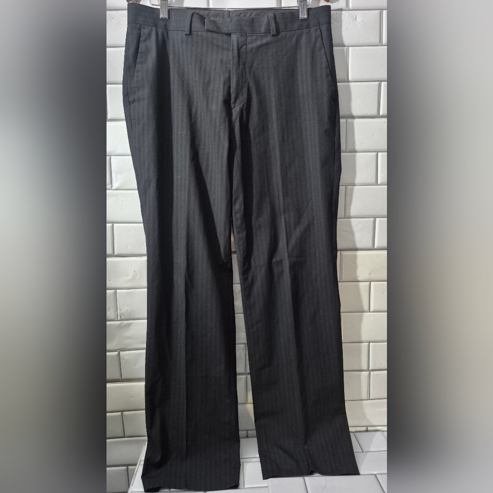 Inc International Concepts London Ladies Black Texture Dress Pant Straight Leg